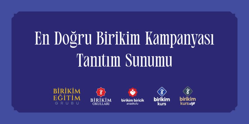 En Doğru Birikim Kampanyası Tanıtım Sunumu
